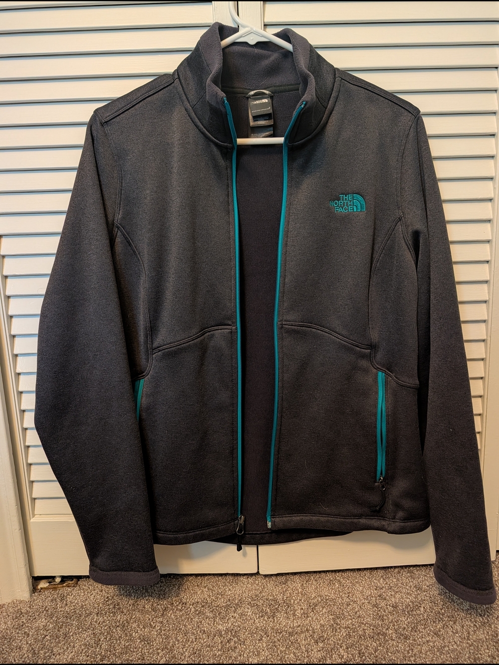 North Face Agave Jacket Charcoal Gray & Teal - Women's Large